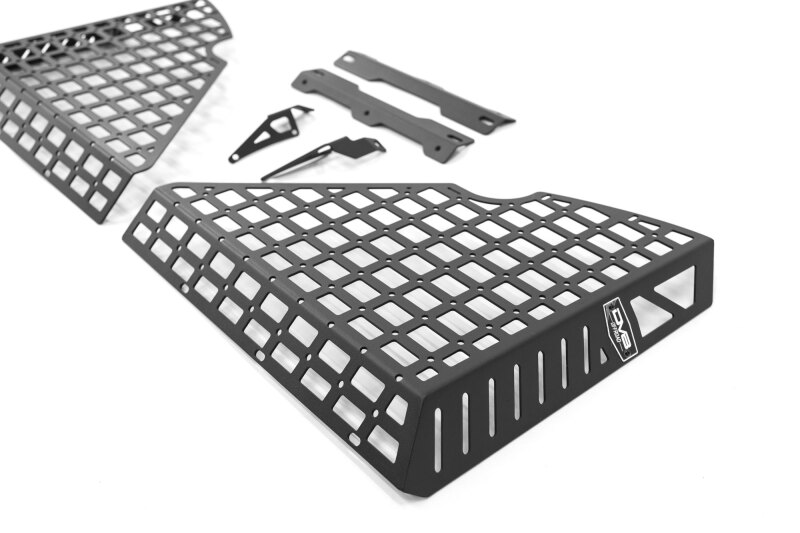 Jeep Wrangler JK Rear Window Molle Panels - DV8 Offroad - Pocketed - Micro-texture Black Powder Coat - `07-`18